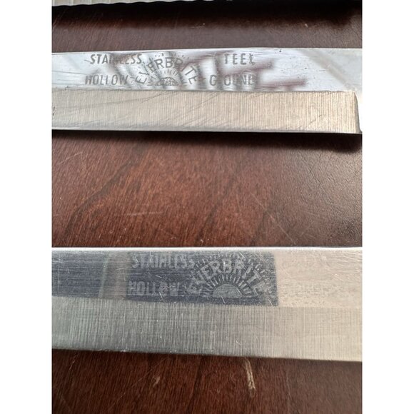 VTG Mix Knife Set 5pc Robinson Everbrite Surgical Stainless Steel Wood USA - Picture 5 of 8